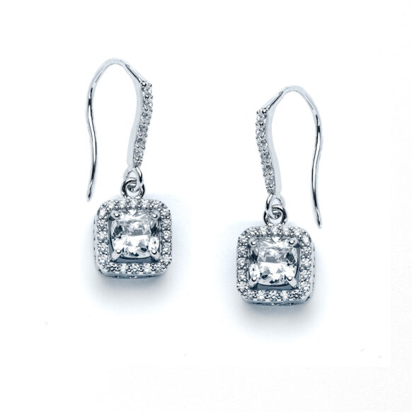 Radiant Cushion Square Earrings