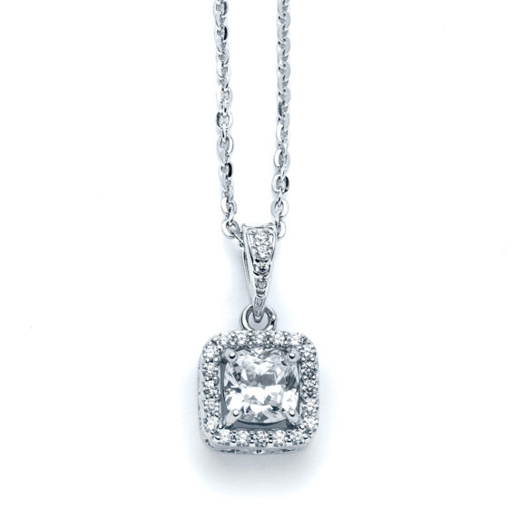 Radiant Cushion Square Necklace