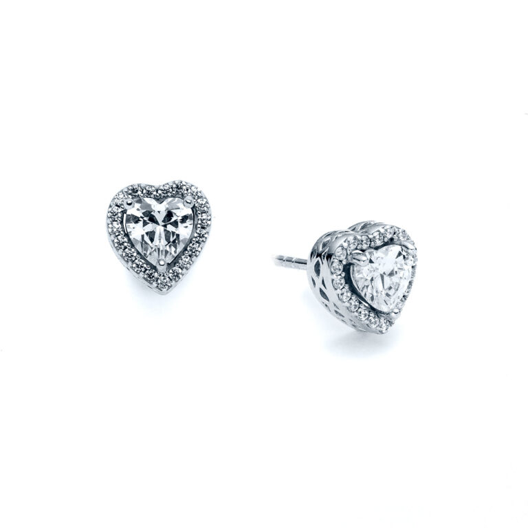 Radiant Heart Stud Earrings