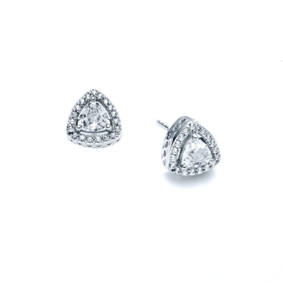 Radiant Trillion Stud Earrings