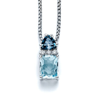 Blue Topaz Amara Diamond Necklace