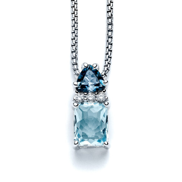 Blue Topaz Amara Diamond Necklace