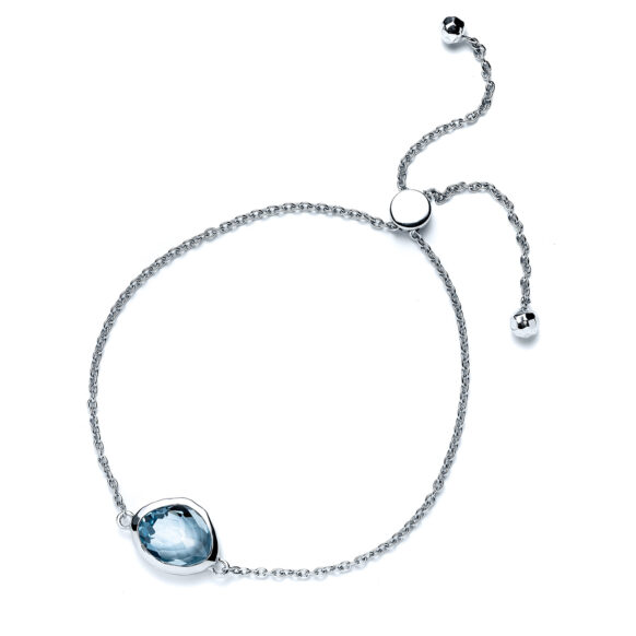 Sky Blue Topaz Sea Pebble Bracelet