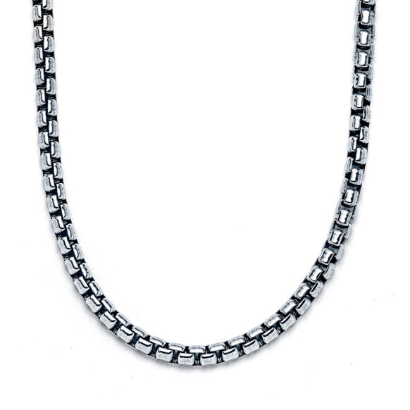 Oxidized Rounded Box Chain 2.5mm