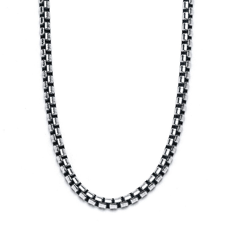2mm Sterling Silver Rounded Box Chain