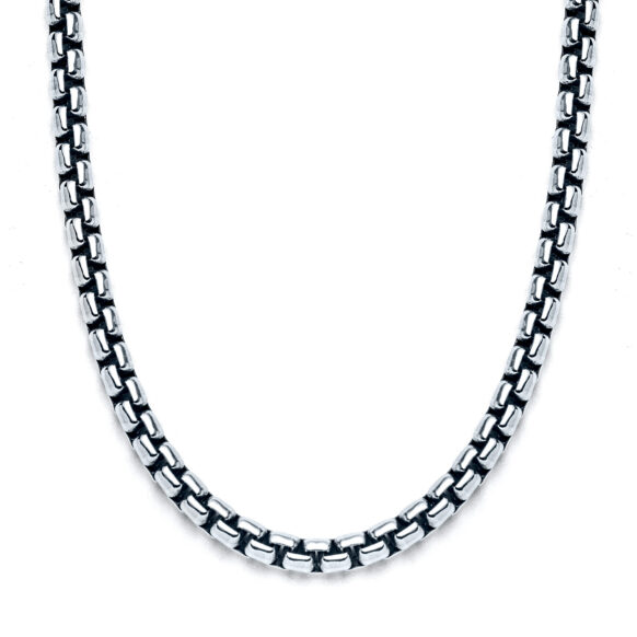 3mm Sterling Silver Rounded Box Chain