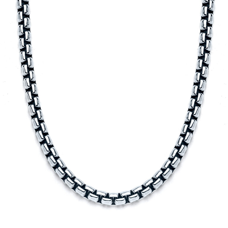 3mm Sterling Silver Rounded Box Chain