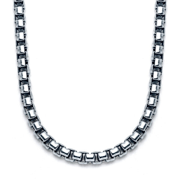 4mm Sterling Silver Rounded Box Chain