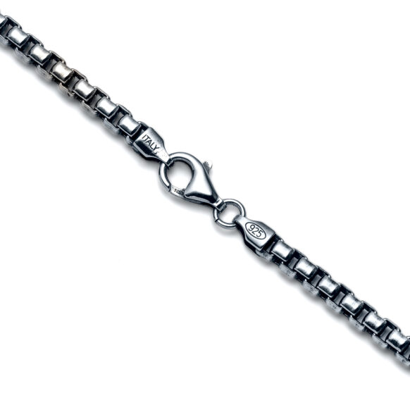 4mm Sterling Silver Rounded Box Chain Clasp