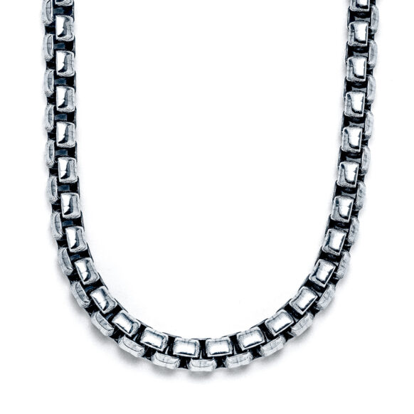 5mm Sterling Silver Rounded Box Chain