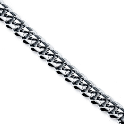 Cuban Link Chain Sterling Silver 5mm Close Up