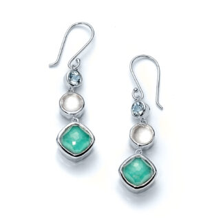 Laguna Key Cushion Triple Drop Earrings