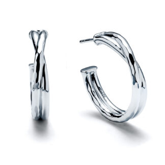 Waveform™ Crossover Hoop Earrings