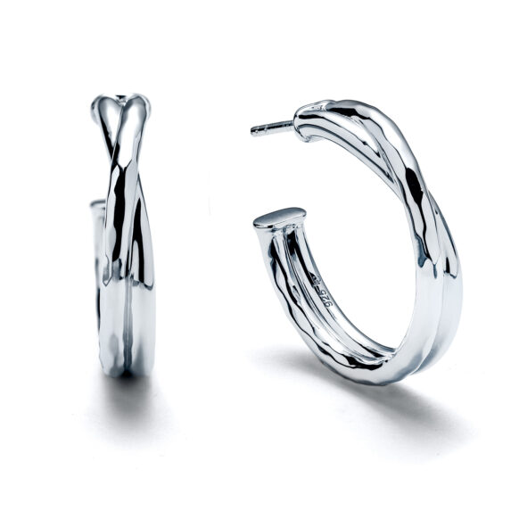 Waveform™ Crossover Hoop Earrings
