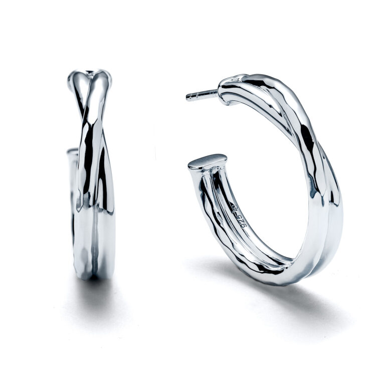 Waveform™ Crossover Hoop Earrings