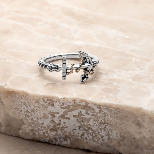 Gold & Silver Anchor Ring