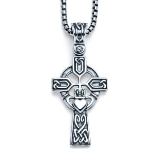 Celtic Claddagh Cross Necklace
