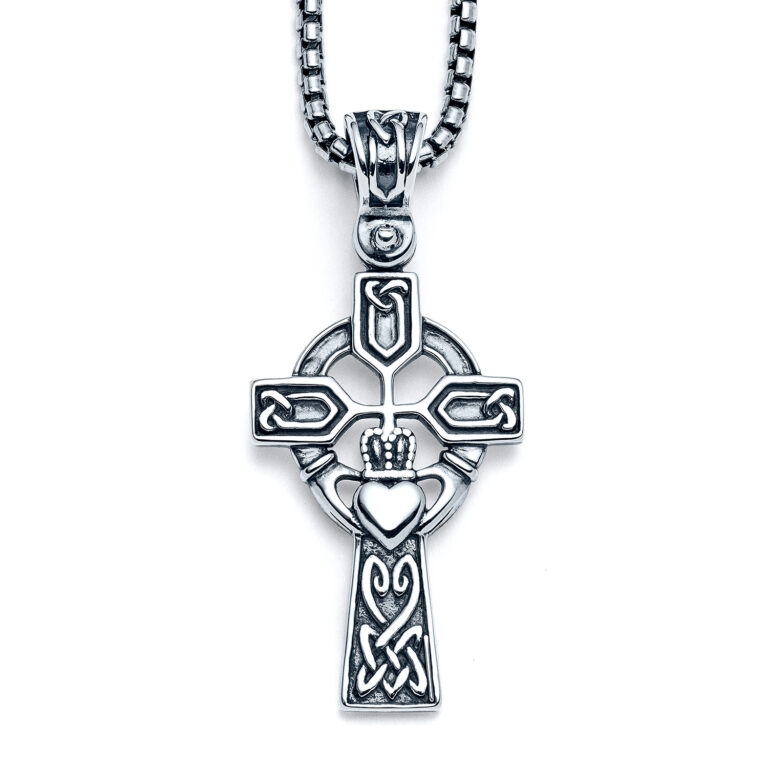 Celtic Claddagh Cross Necklace