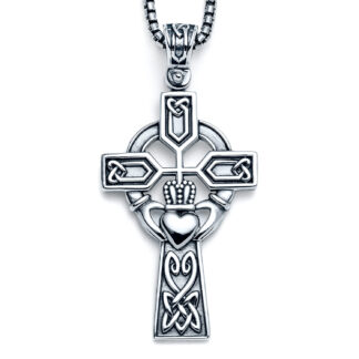 Celtic Claddagh Cross Statement Necklace