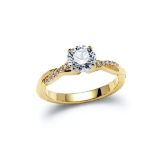 Auralei Yellow Gold Diamond Ring