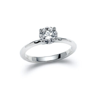 Ella Solitaire White Gold Diamond Ring