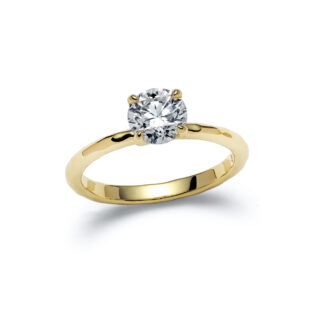 Ella Solitaire Yellow Gold Diamond Ring