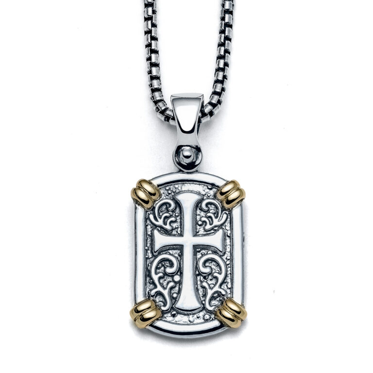 Galleon Cross Tag Necklace