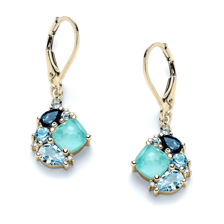Laguna Lumeria Yellow Gold Diamond Earrings
