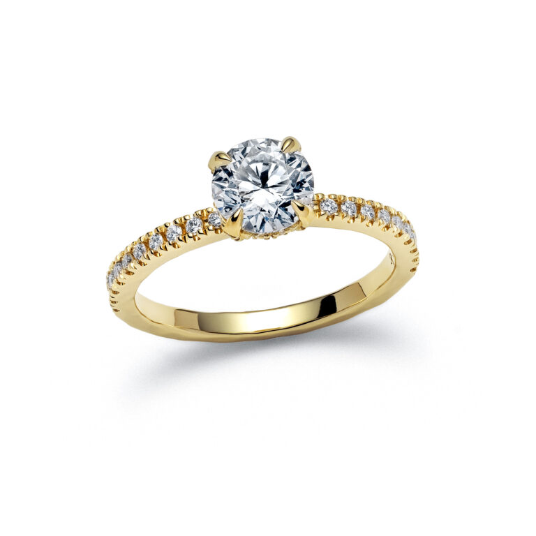 Myra Yellow Gold Diamond Ring