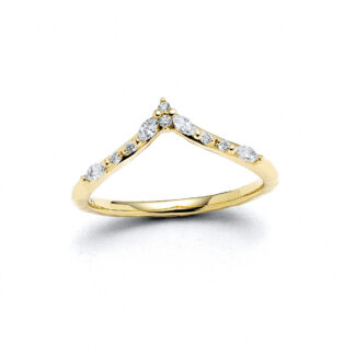 Avilaine Yellow Gold Diamond Band
