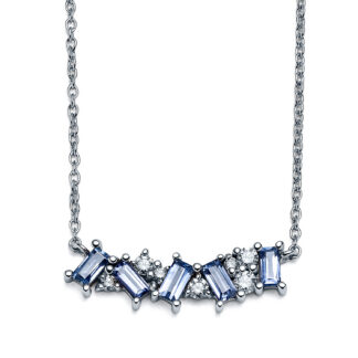 Blue Sapphire Constellation Diamond Necklace
