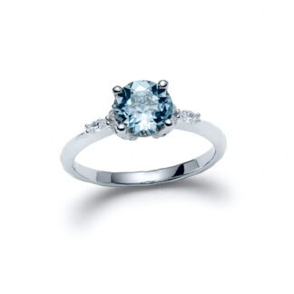Aquamarine Alys White Gold Diamond Ring
