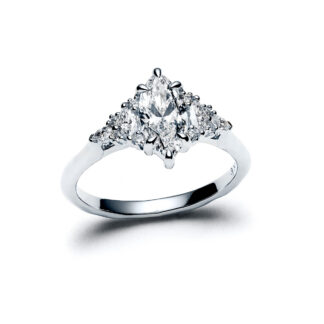 Avilaine Marquise White Gold Diamond Ring