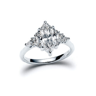 Grand Avilaine Marquise White Gold Diamond Ring