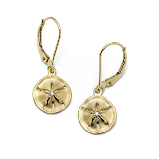Sand Dollar Petite Yellow Gold Diamond Earrings