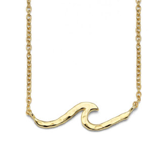 Wave Yellow Gold Necklace
