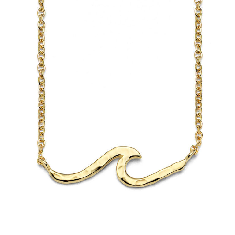 Wave Yellow Gold Necklace