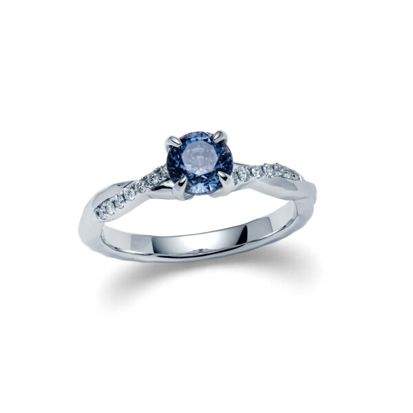 Blue Sapphire Auralei White Gold Diamond Ring