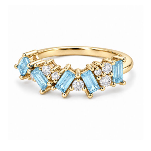 Aquamarine Constellation Ring