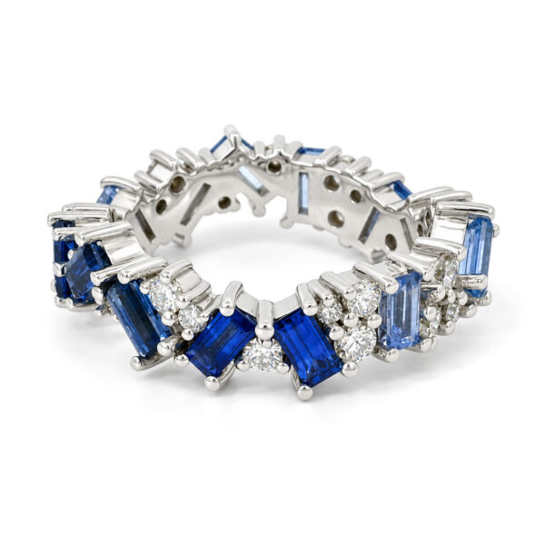 Blue Sapphire Constellation Eternity Ring